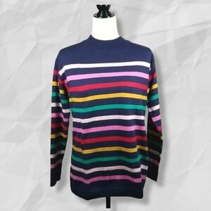 Talbots Soft Knit Cotton Blend Stripped Sweater